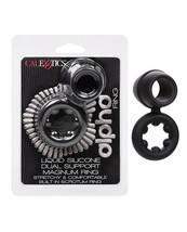 Alpha Liquid Silicone Dual Magnum Ring - Black - £18.16 GBP