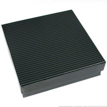 25 Black Pinstripe Cotton Filled Jewelry Gift Box 3.5&quot;x3.5&quot;x1&quot; - £21.22 GBP