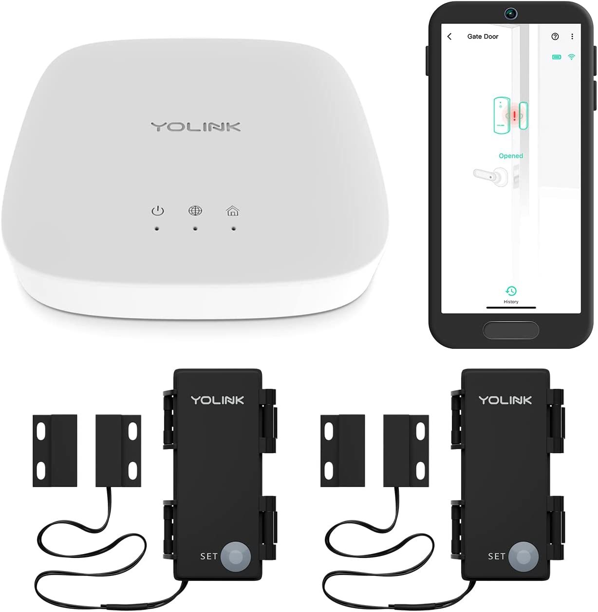 YoLink 1/4 Mile World&#39;s Longest Range Smart Door Sensor/Window Sensor Wo... - $77.99