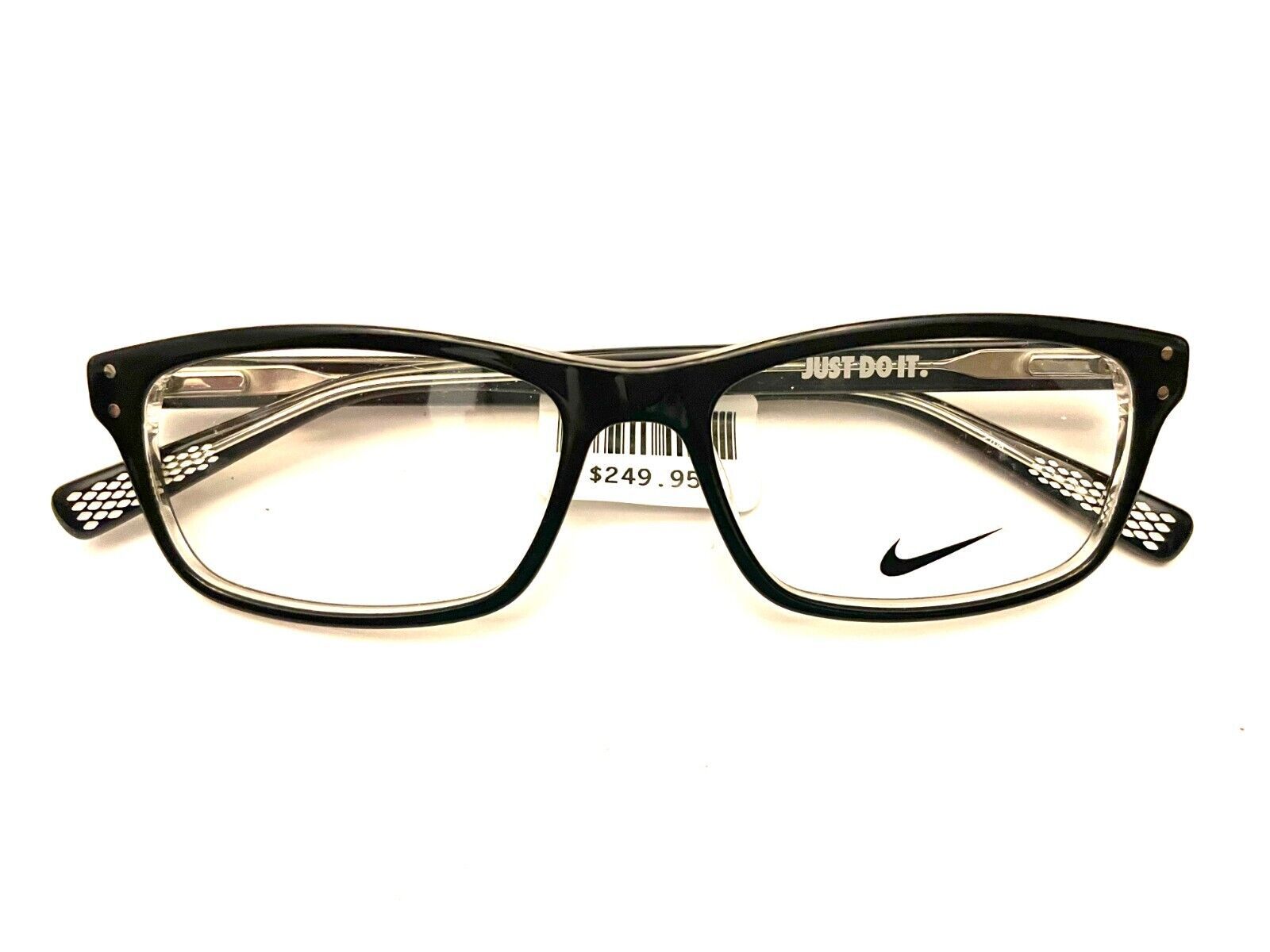 Nike Eyeglasses 7242 001 Black Clear 53-16-140 With Case - $79.20