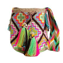 Handmade Wayuu Crochet Tote Bag, Woven Mochila, Colombian Tribal Bag, Be... - $1,735.38 MXN