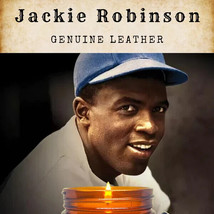 Jackie Robinson 7.5 oz Candle Leather Scent - £18.76 GBP