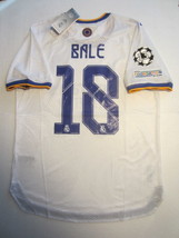 Gareth Bale Real Madrid UCL Final Match Slim White Home Soccer Jersey 2021-2022 - £71.17 GBP