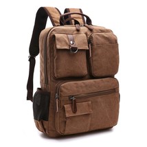 Men Canvas Backpack Shoulder Bag Computer Bag Laptop Rucksack - £55.75 GBP