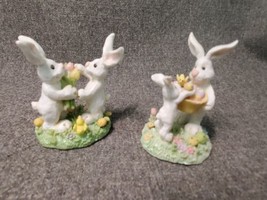 lot 2 Vintage Russ Berrie Cottontail Village Easter Bunny Figurines + an... - £10.13 GBP