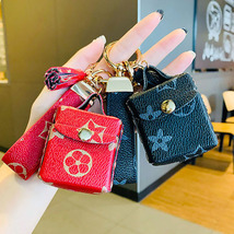 Elegant Leather Patterned Mini Pouch Keychain  - $9.50