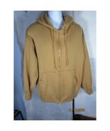 CARGO Fleece Zip Up Hoodie Sweatshirt Tan XL Athletic Apparel - $354.22 MXN
