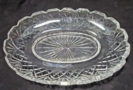 Waterford Clear Crystal Lismore 10.75&quot; Oval Serving Bowl Dish Ireland Vintage - £157.78 GBP