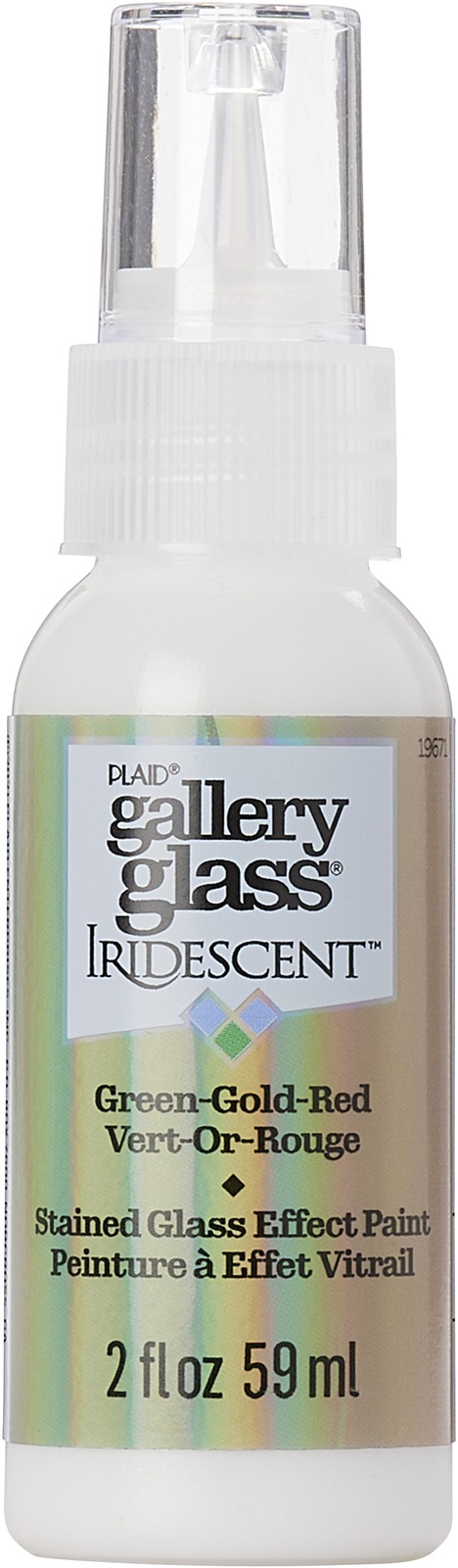Primary image for FolkArt Gallery Glass Paint 2oz-Iridescent Green/Gold/Red