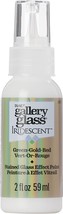 FolkArt Gallery Glass Paint 2oz-Iridescent Green/Gold/Red - £10.60 GBP