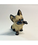 VTG Harvey Knox Siamese Cat Signed Kingdom Porcelain Figurine Kitten Blu... - $26.45 CAD