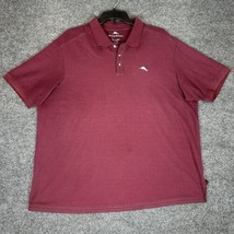 Tommy Bahama Supima Polo Shirt Mens 2XL Marron Short Sleeve Mesh Casual ... - £15.82 GBP