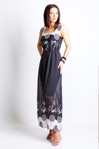 Europ EAN Party Dress Long Sundress Polka Dot Sleeveless Wedding Cocktail Summer - £62.12 GBP