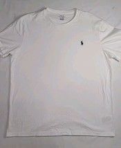 Polo Ralph Lauren T Shirt Mens Sz L Classic White Short Sleeve Embroider... - $19.68