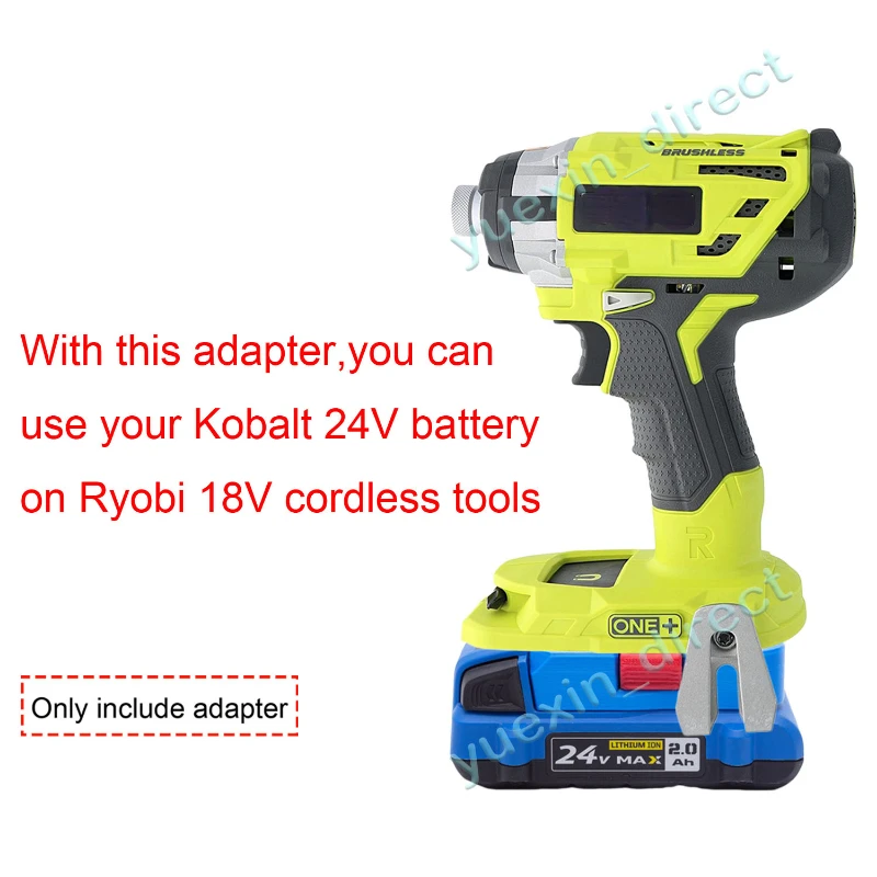 Battery Adapter For Kobalt 24V Li-ion Battery To Ryobi 18V X20V Max Cordless Por - £67.82 GBP