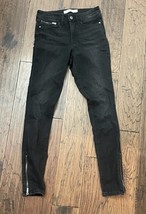 Athleta Black Sculptek Skinny Jeans Zippered Ankle Size 0 - $29.69