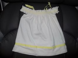 Janie and Jack "Lemon Cafe" Swim Cover Up White Yellow Terry Size 6/12 M... - $27.90