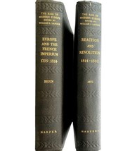 Rise Of Modern Europe 1799-1832 1938 2 Volumes 1st &amp; 3rd Editions HC Books WHBS - £102.71 GBP