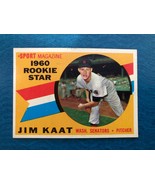 1960 TOPPS BASEBALL SPORT MAGAZINE ROOKIE STAR JIM KAAT #136 (NM) - $2,471.21 MXN