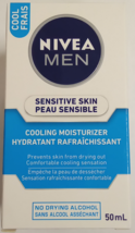 Nivea Men Sensitive Skin Cooling Moisturizer, No Drying Alcohol 50 M L Dispenser - £6.32 GBP