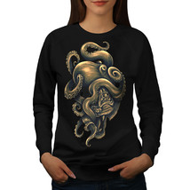 Wellcoda Octopus Tiger Face Animal Womens Sweatshirt,  Casual Pullover Jumper - £22.74 GBP+