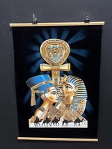 Stunning Hand-Painted Black Velvet Artwork ,Pyramid With Desert Scene Ol... - $99.00