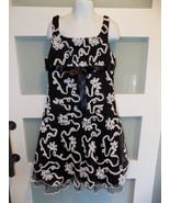 Bonnie Jean Black/ White Ribbon Sleeveless Dress Size 8 Girl&#39;s - $16.15