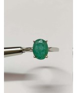 925 Sterling Silver Emerald Ring 2.5 Ct Emerald Silver Natural Emerald R... - £131.72 GBP