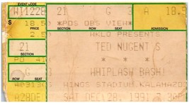 Vintage Ted Nugent Ticket Stub Décembre 28 1991 Ailes Stade Kalamazoo - £34.09 GBP
