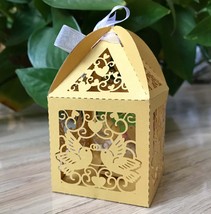 100pcs Pearl Gold Wedding Favor Boxes,Gift Packaging Box for Birthday De... - $34.00