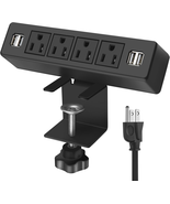 VILONG Desk Clamp Power Strip with USB Port, 4 Outlet Desktop Mount Char... - $29.91