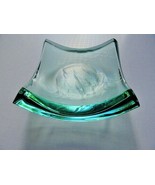 Stephen Schlanser Jade Art Glass Bowl Brush Stokes - £116.49 GBP