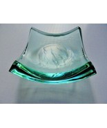 Stephen Schlanser Jade Art Glass Bowl Brush Stokes - $149.00