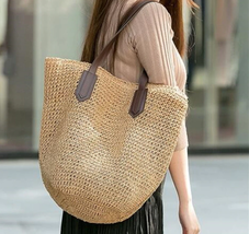 Handmade Women&#39;s Bags Made From Straw Classic Bag Trend Large Size for W... - £28.85 GBP