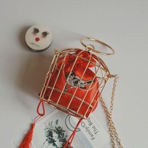 Women Birdcage Evening Bag Clutch  Fe Embroidery Bucket Bird Cage Mini Bag Purse - £93.22 GBP