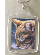 Small Cat Art Keychain - Sleeping Rudy - $10.94 CAD