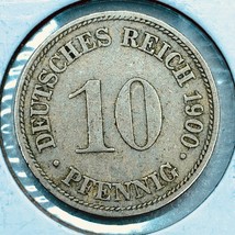 1900 D German Empire 10 Pfennig Coin - $4.15