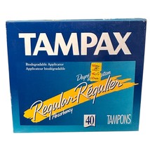 Vintage 1998 Tampax Tampons REGULAR  40 Count New Sealed Box - $372.25 MXN