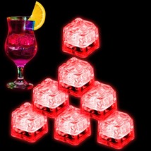 Light Up Ice Cubes For Drinks, 96 Pcs Red Led Ice Cubes Liquid Activated, Glow I - £19.02 GBP