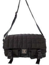 Chanel Sportsline Chocolate Bar Shoulder Bag Black - £1,321.83 GBP