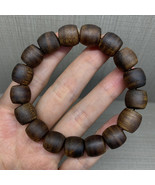Green Kynam Wild Agarwood Bracelet from Hainan 12mm Diameter Beads - $448.60 CAD