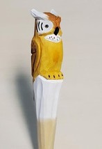 Owl Wooden Pen Hand Carved Wood Ballpoint Hand Made Handcrafted V103 - £6.33 GBP