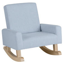 Kids Rocking Chair with Solid Wood Legs-Blue - Color: Blue - $136.53