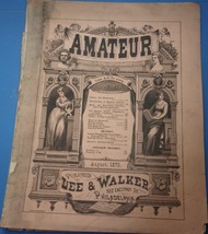 Vintage Amateur Magazine August 1875 Published Lee &amp; Walker Philadelphia - $171.13 MXN