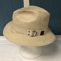 Vintage Dorfman Pacific Panama Straw Hat Handmade Mens Large Tan With Ba... - $21.21