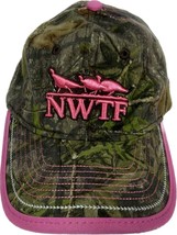 NWTF National Wild Turkey Federation Embroidered Baseball Hat Womens Camo &amp; Pink - £11.81 GBP