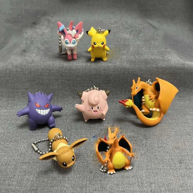 Pokemon Sylveon Charizard Pikachu Clefairy Model Ornaments Collection Kids Toy - £15.83 GBP