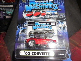 Muscle Machines Adult Collectible &quot;&#39;62 Corvette&quot; Mint On Sealed Card - £3.19 GBP