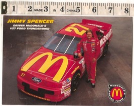 Jimmy Spencer #27 MacDonalds Ford Thunderbird NASCAR Card 1994-Junior Johnson... - £17.73 GBP