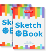 9&quot; X 12&quot; Sketch Book, 2-Pack 50 Sheets Spiral Bound Art Sketchbook, Acid... - $13.11